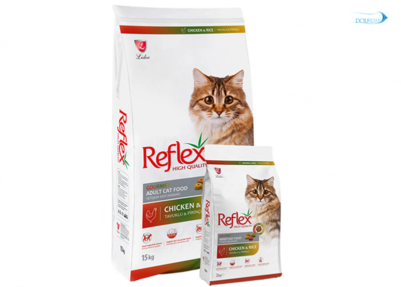 reflex-gourmet-new.jpg غذا گربه بالغ رفلکس گورمت مرغ - تصویر 1